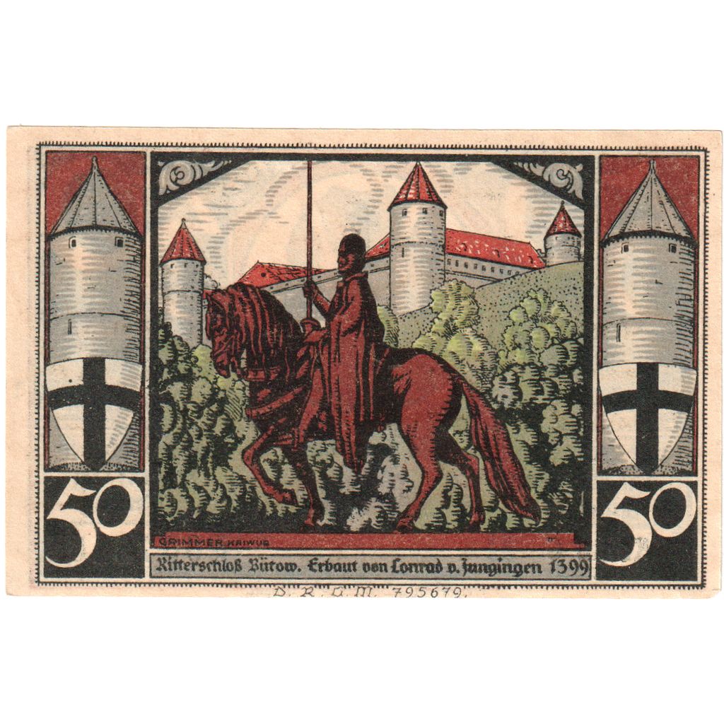 Duitsland, Bütow, 50 Pfennig, SUP