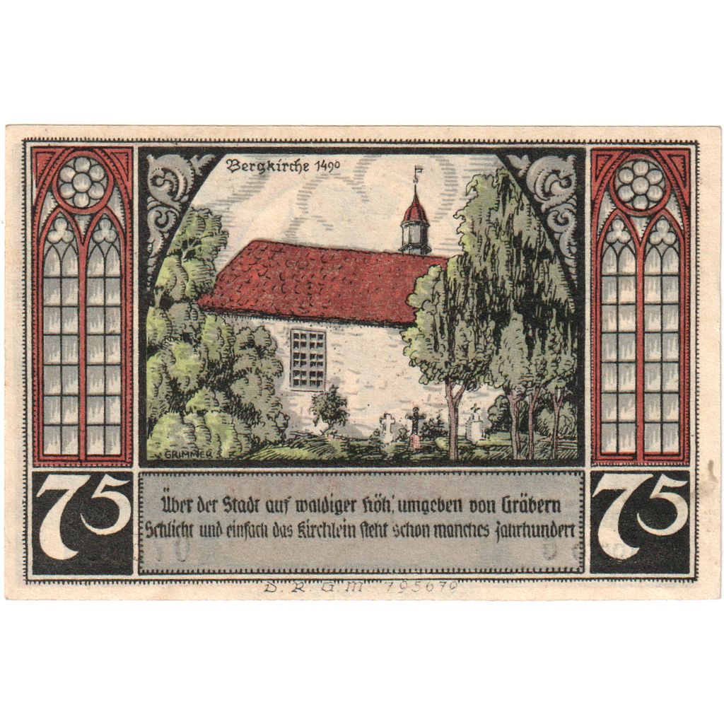 Duitsland, Bütow, 75 Pfennig, SUP