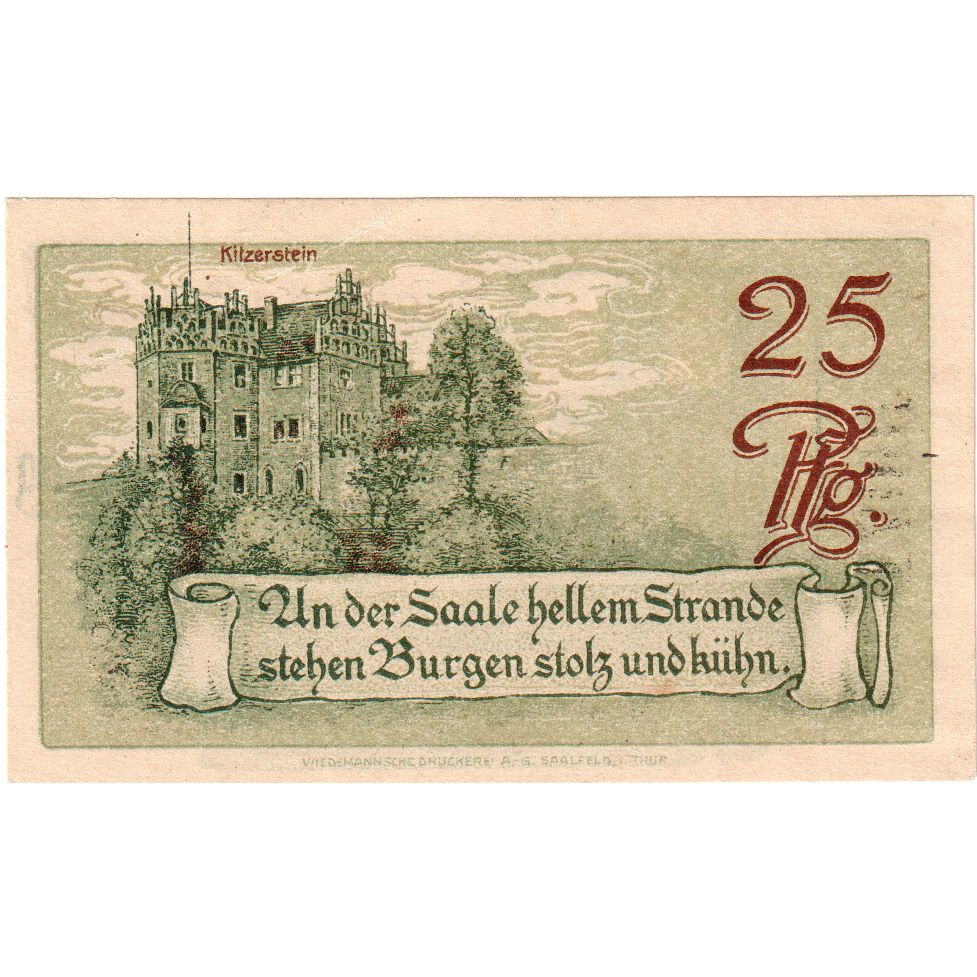 Alemania, Saalfeld, 25 Pfennig, 1921-04-01, SC