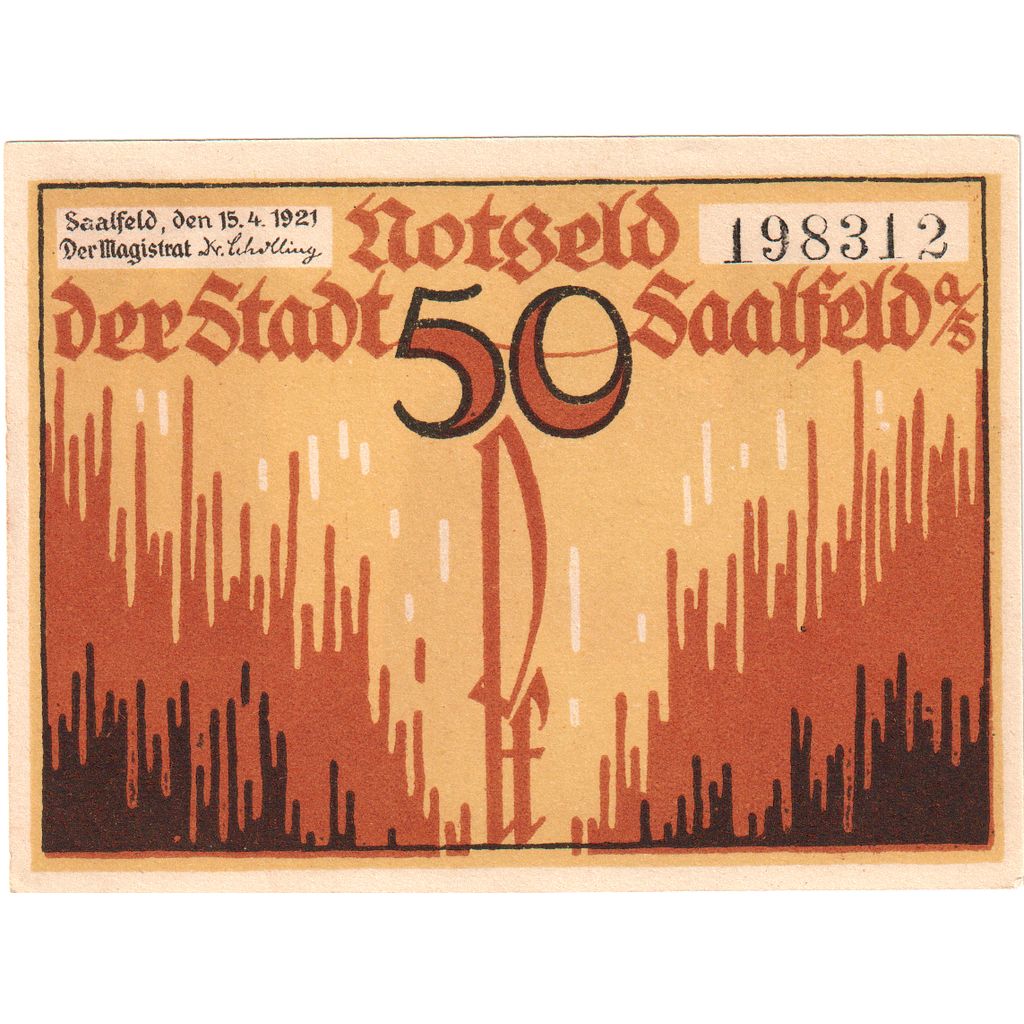 Alemania, Saalfeld, 50 Pfennig, 1921-04-15, SC