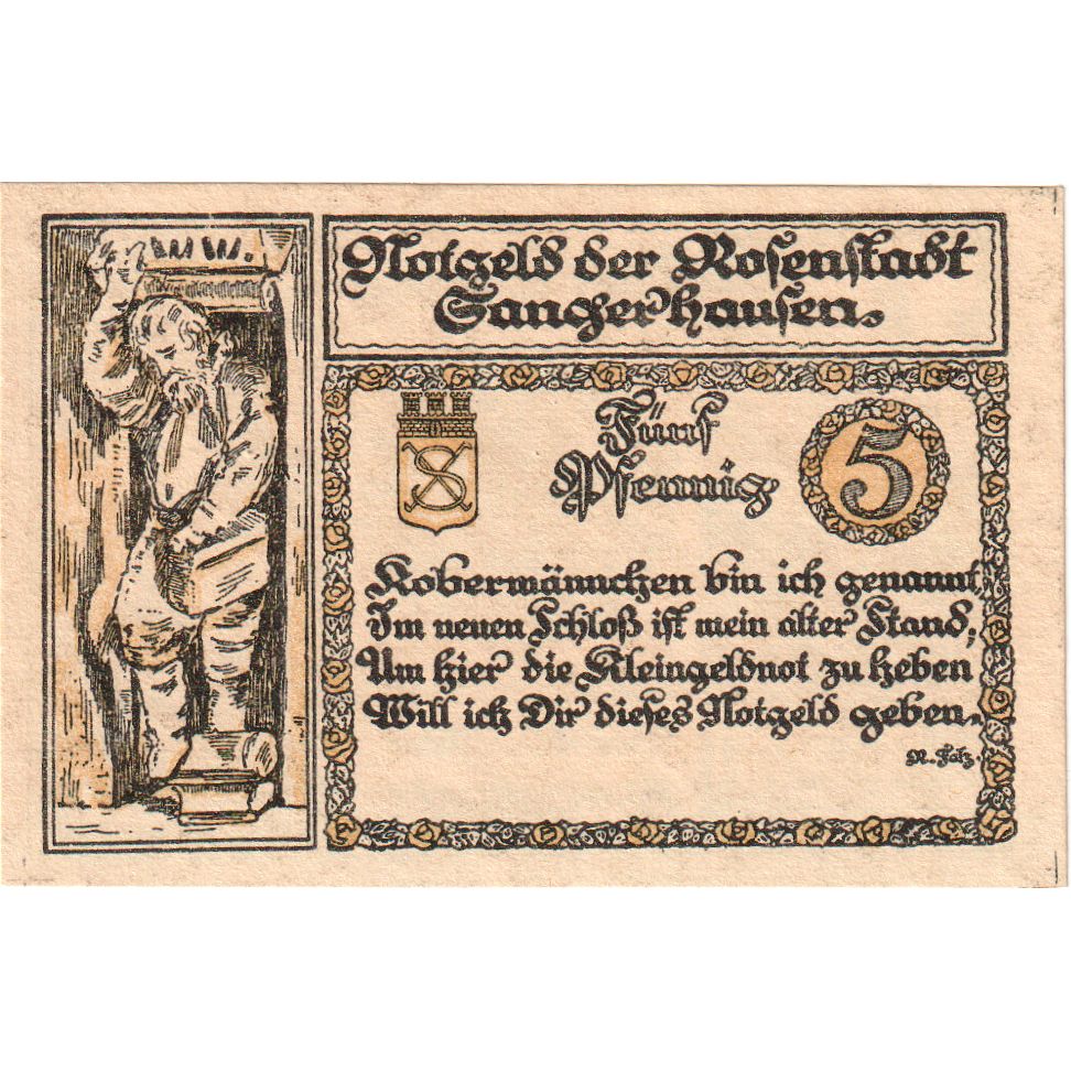 Alemania, Sangerhausen, 5 Pfennig, 1921-03-26, SC