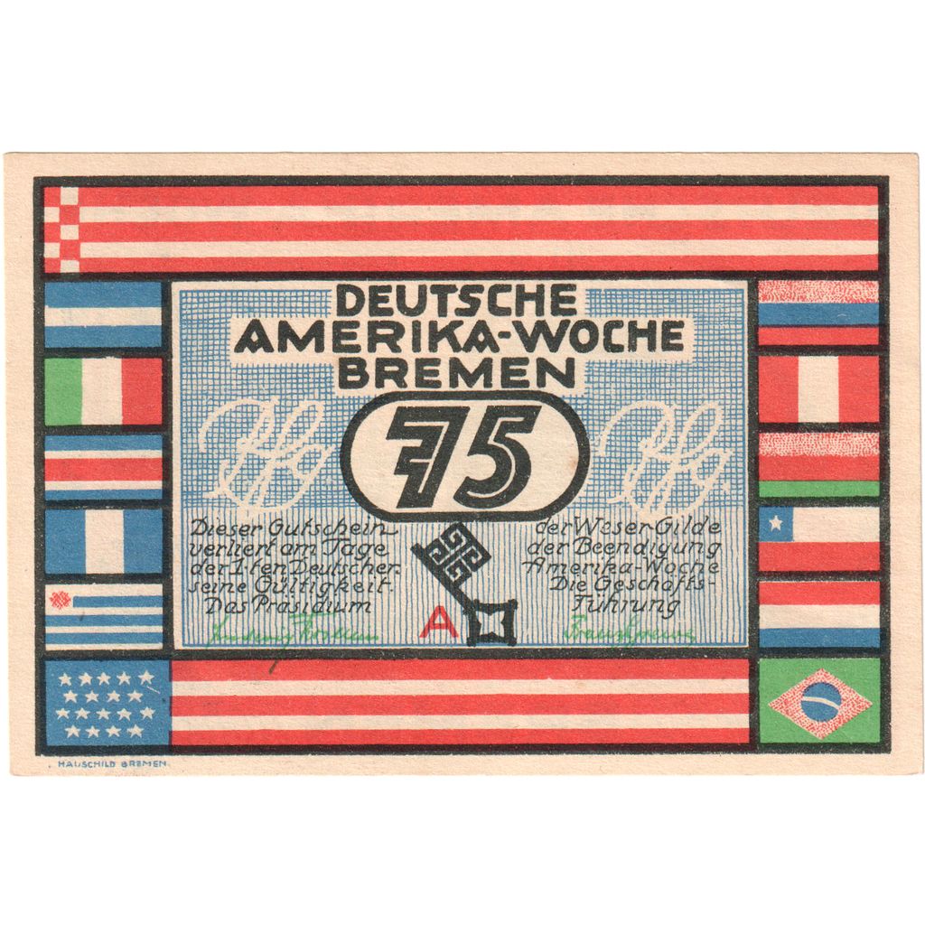 Alemania, Bremen, 75 Pfennig, SC