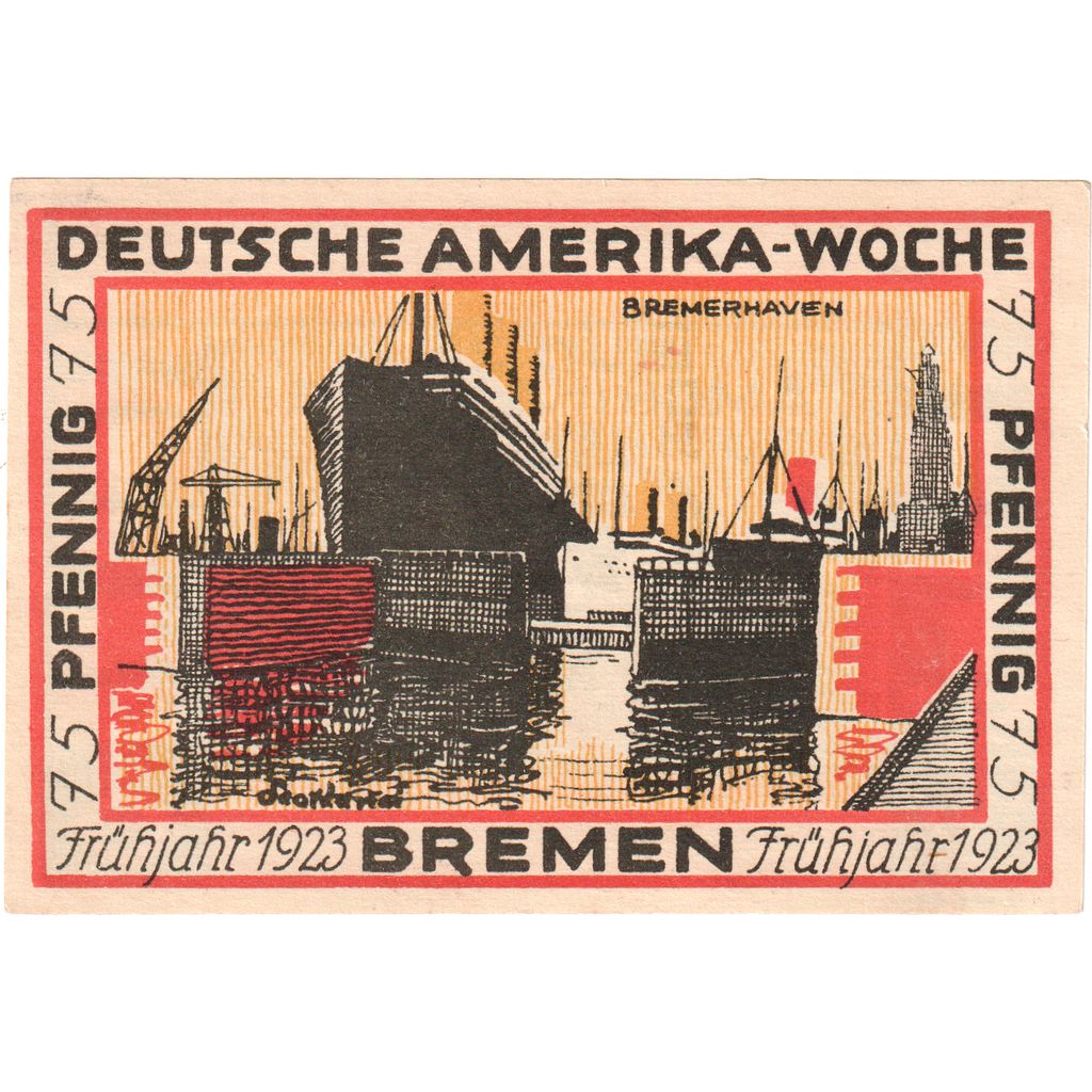 Alemania, Bremen, 75 Pfennig, SC