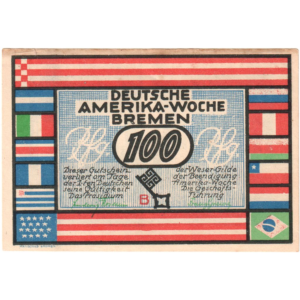 Alemania, Bremen, 100 Pfennig, MBC