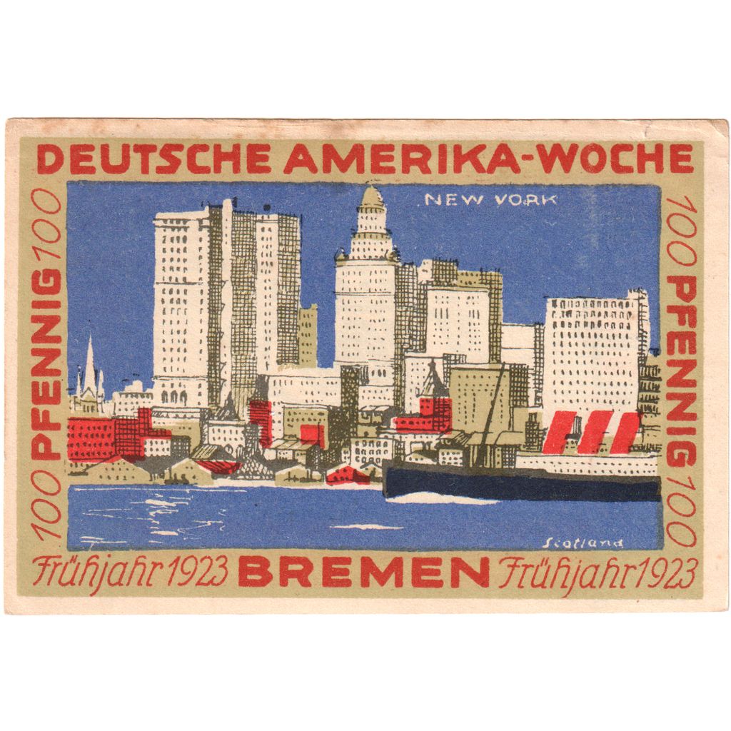 Alemania, Bremen, 100 Pfennig, MBC