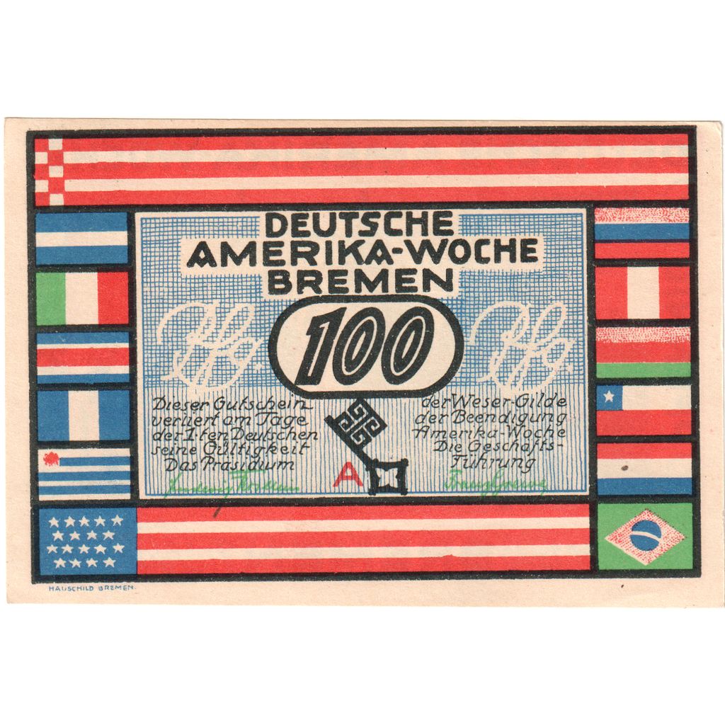Alemania, Bremen, 100 Pfennig, SC
