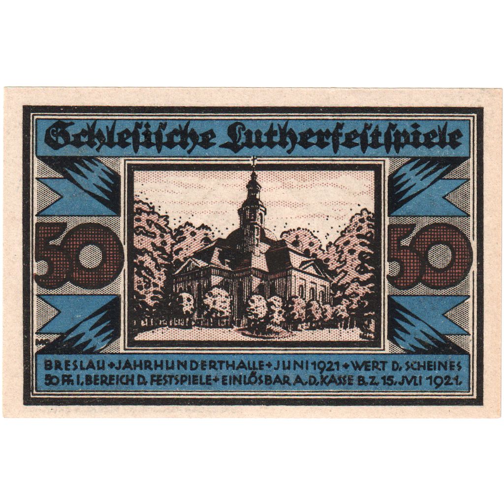 Alemania, Breslau, 50 Pfennig, 1921-07-15, SC