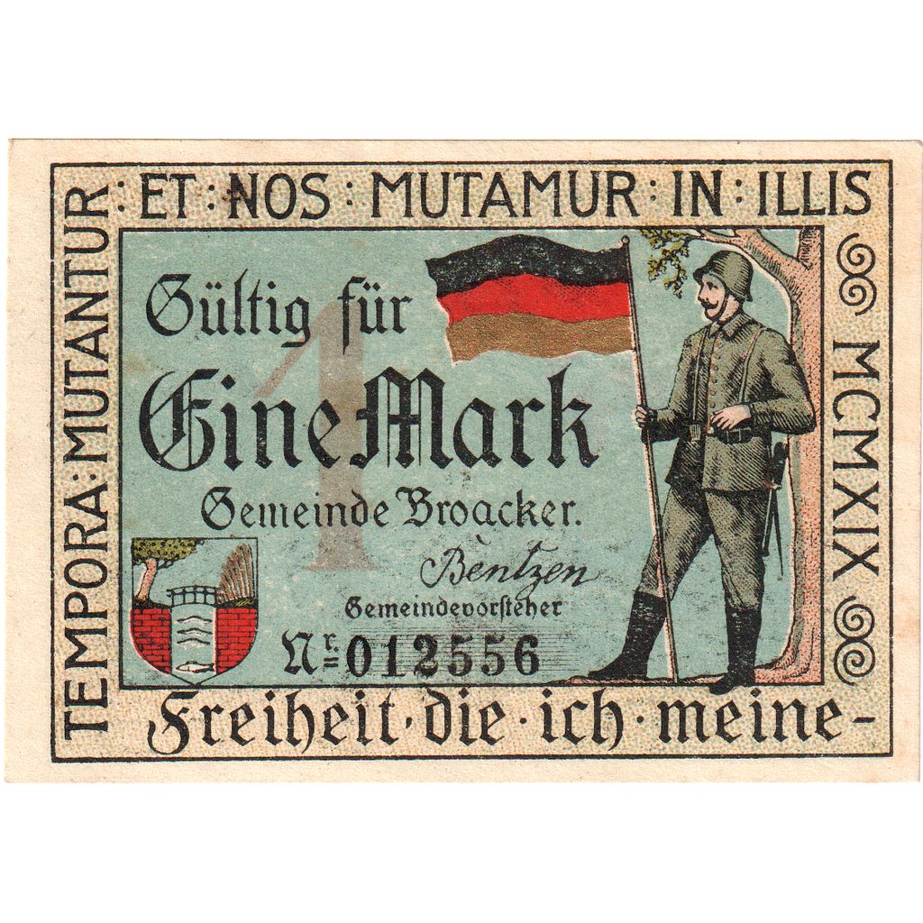 Duitsland, Broager, 1 Mark, SPL