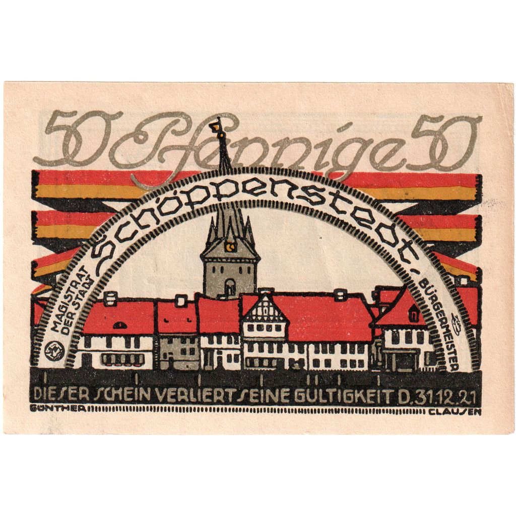 Alemania, Schoppenstedt, 50 Pfennig, 1921-12-31, SC