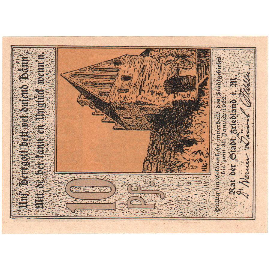 Alemania, Friedland, 10 Pfennig, 1922-01-31, SC
