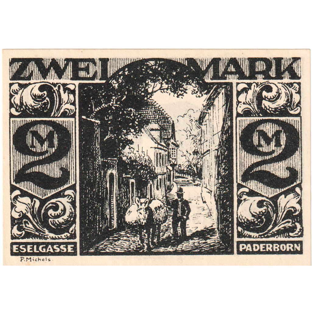 Niemcy, Paderborn, 2 Mark, 1921-11-10, UNC(63)