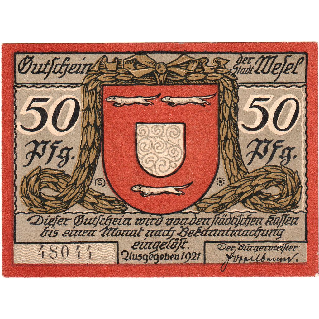 Alemania, Wesel, 50 Pfennig, SC