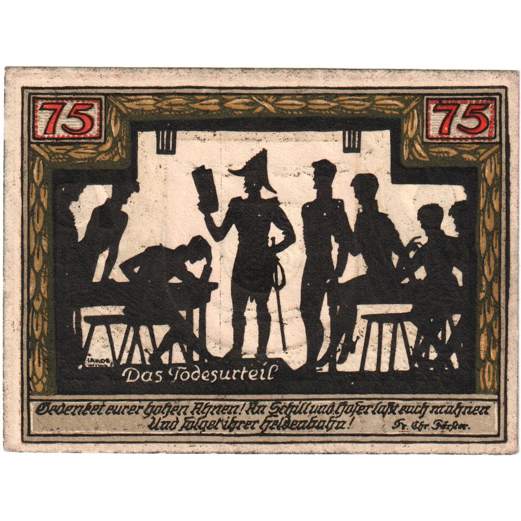 Alemania, Wesel, 75 Pfennig, SC