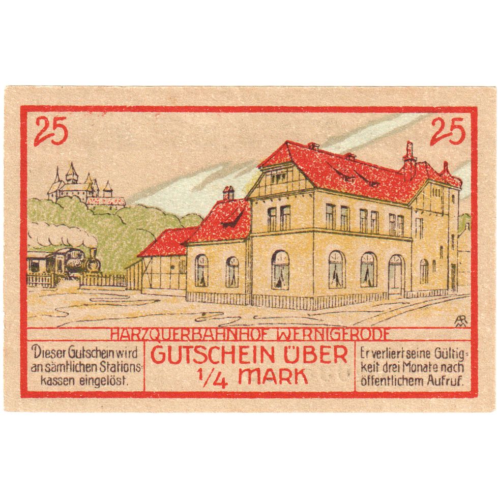 Niemcy, Wernigerode, 25 Pfennig, 1921-03-01, UNC(63)