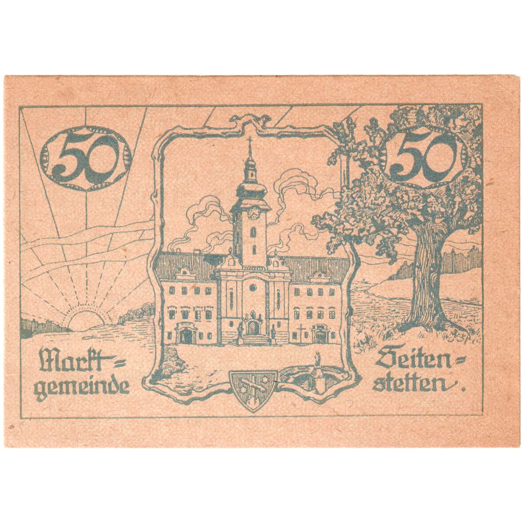 Alemanha, Seitenstetten, 50 Pfennig, UNC(63)