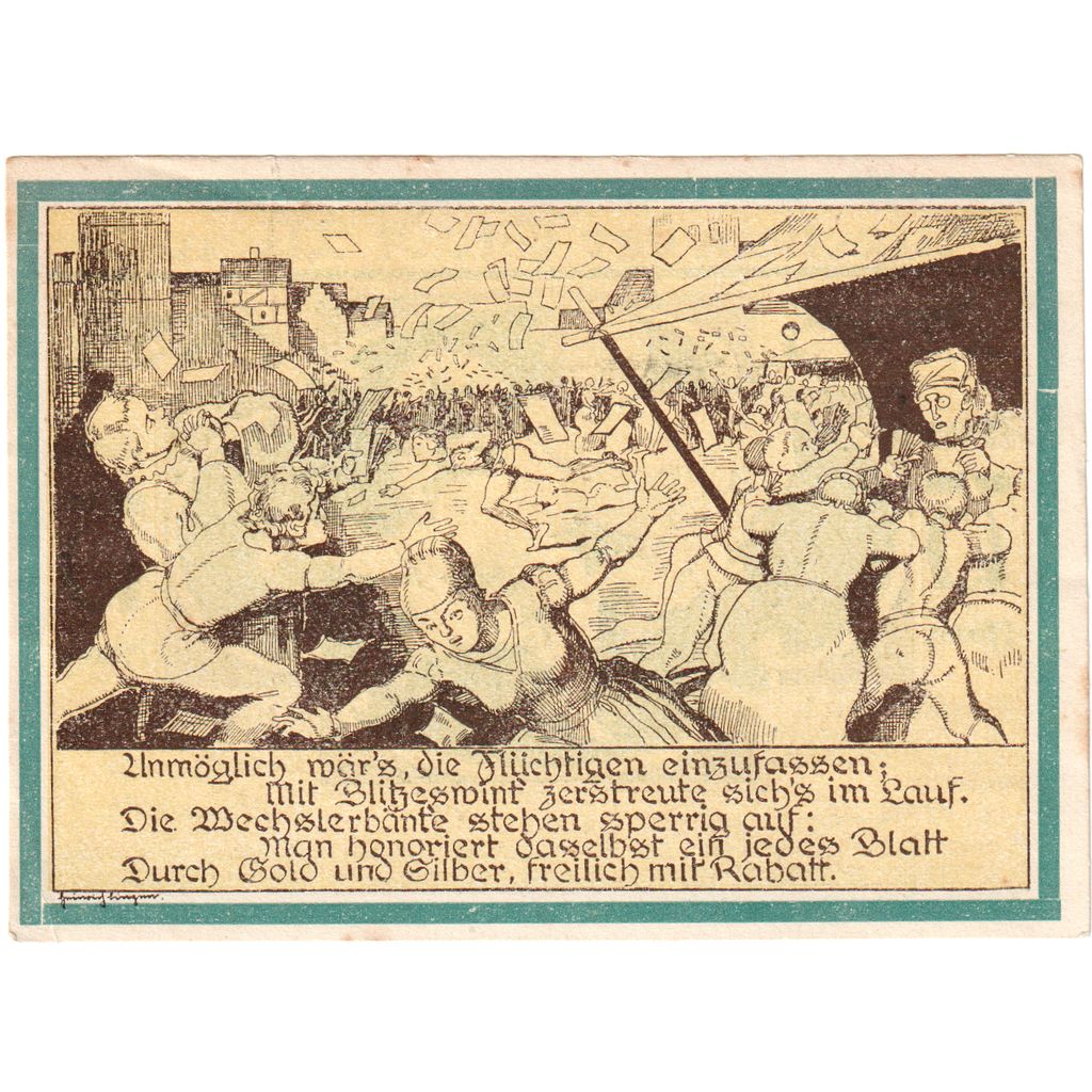 Duitsland, Weimar, 75 Pfennig, 1921-08-01, SUP