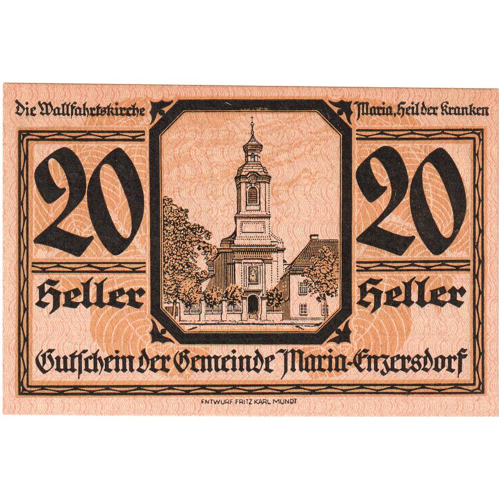 Austria, Enzersdorf, 20 Heller, 1921-12-31, UNC(63)