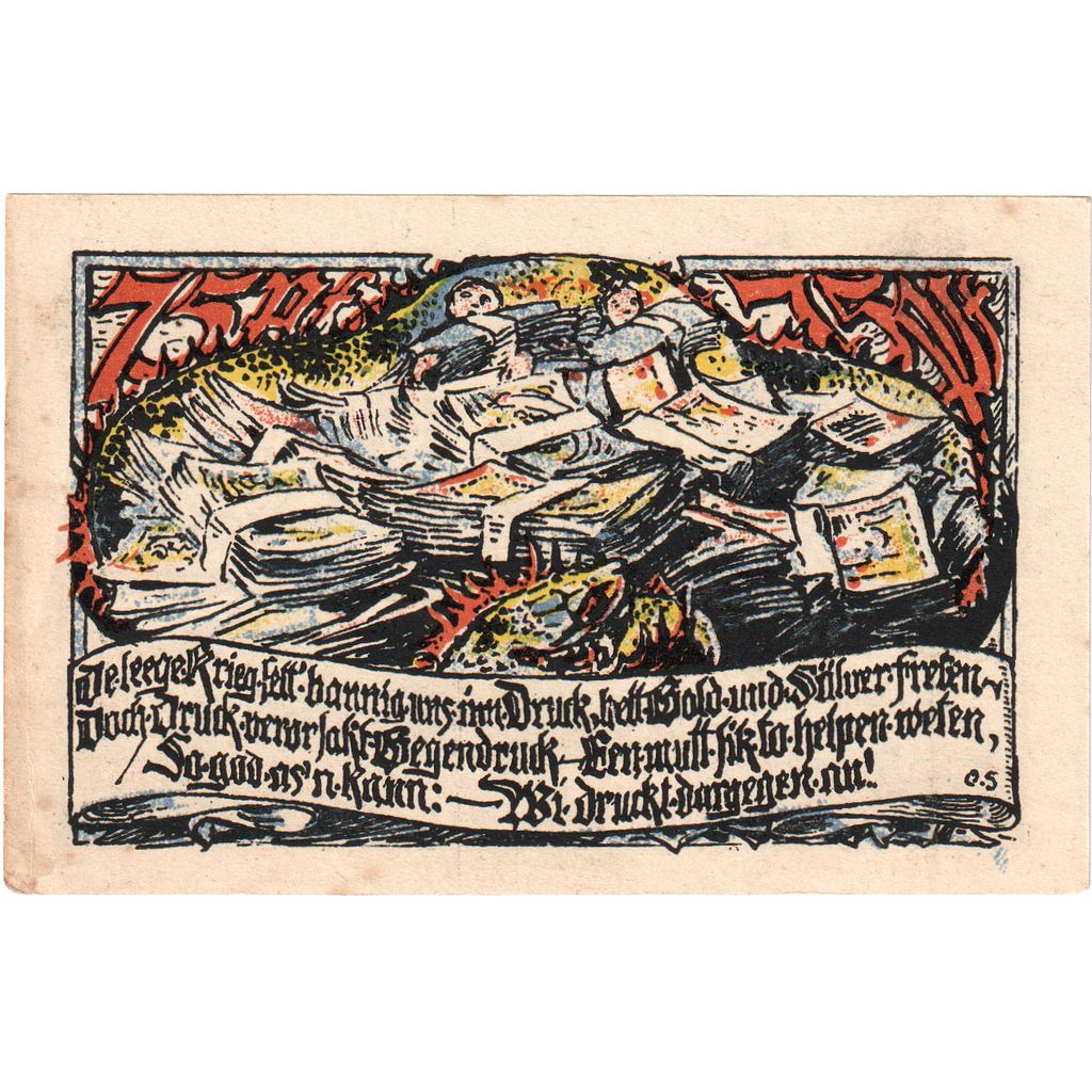 Germany, Elmshorn, 75 Pfennig, UNC(63)