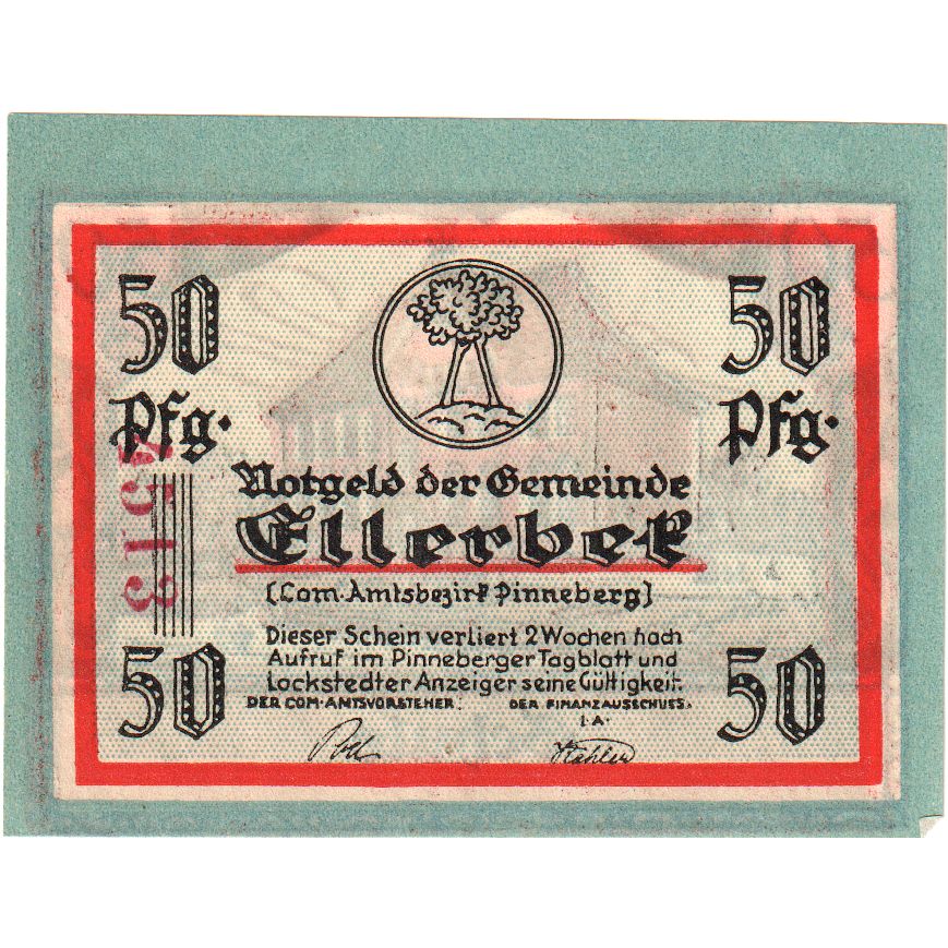 Germany, Ellerbek, 50 Pfennig, UNC(63)