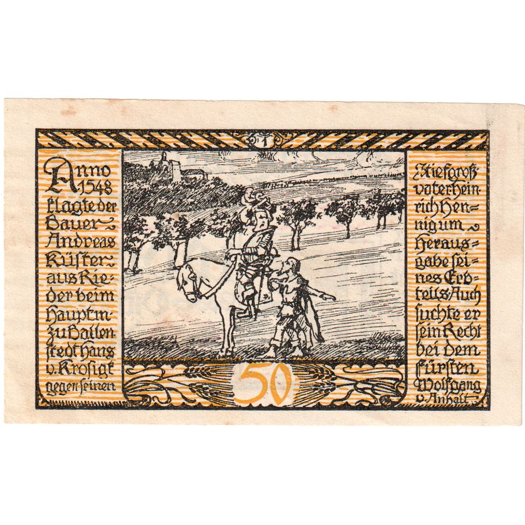 Germany, Rieder, 50 Pfennig, 1921-09-01, AU(55-58)