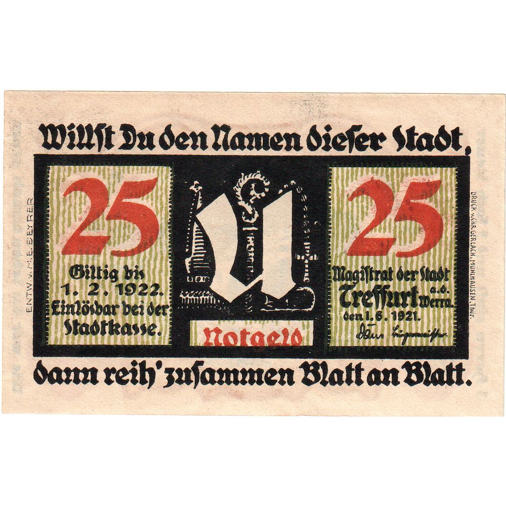 Germany, Treffurt, 25 Pfennig, 1922-02-01, UNC(63)