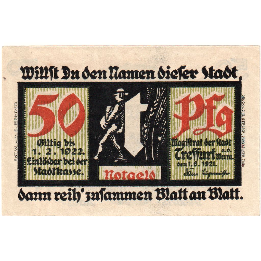 Germany, Treffurt, 50 Pfennig, 1922-02-01, UNC(63)