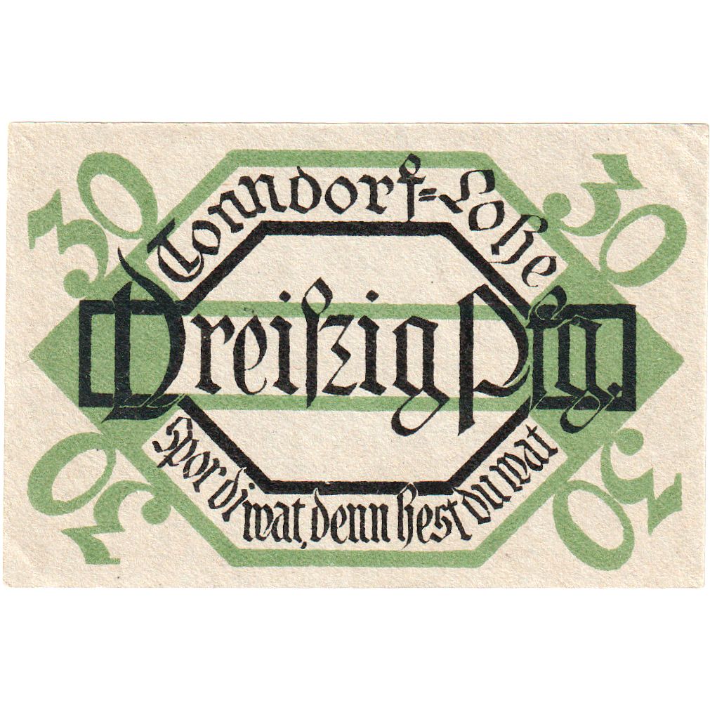 Germany, Tonndorf, 30 Pfennig, 1921-03-30, UNC(63)