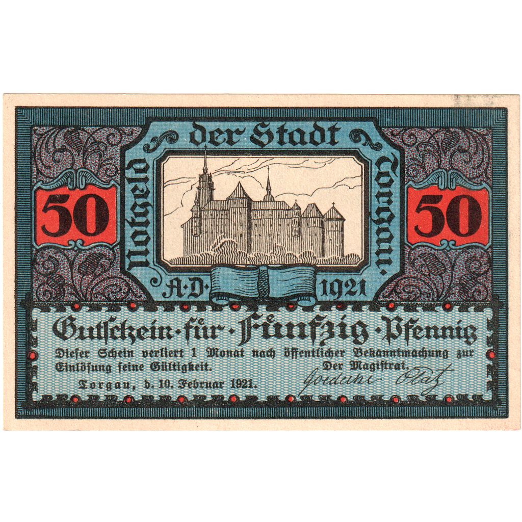 Germany, Torgau, 50 Pfennig, 1921-02-10, UNC(63)