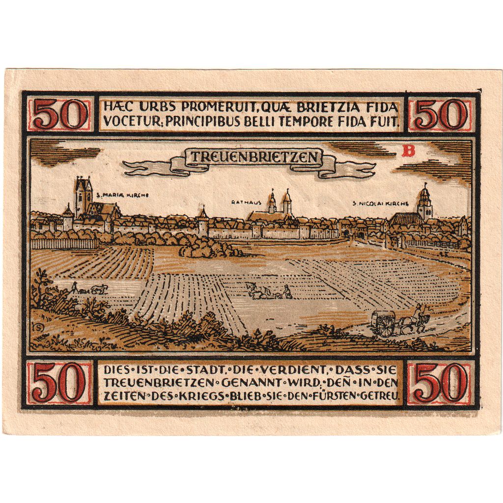 Germany, Treuenbrietzen, 50 Pfennig, UNC(63)