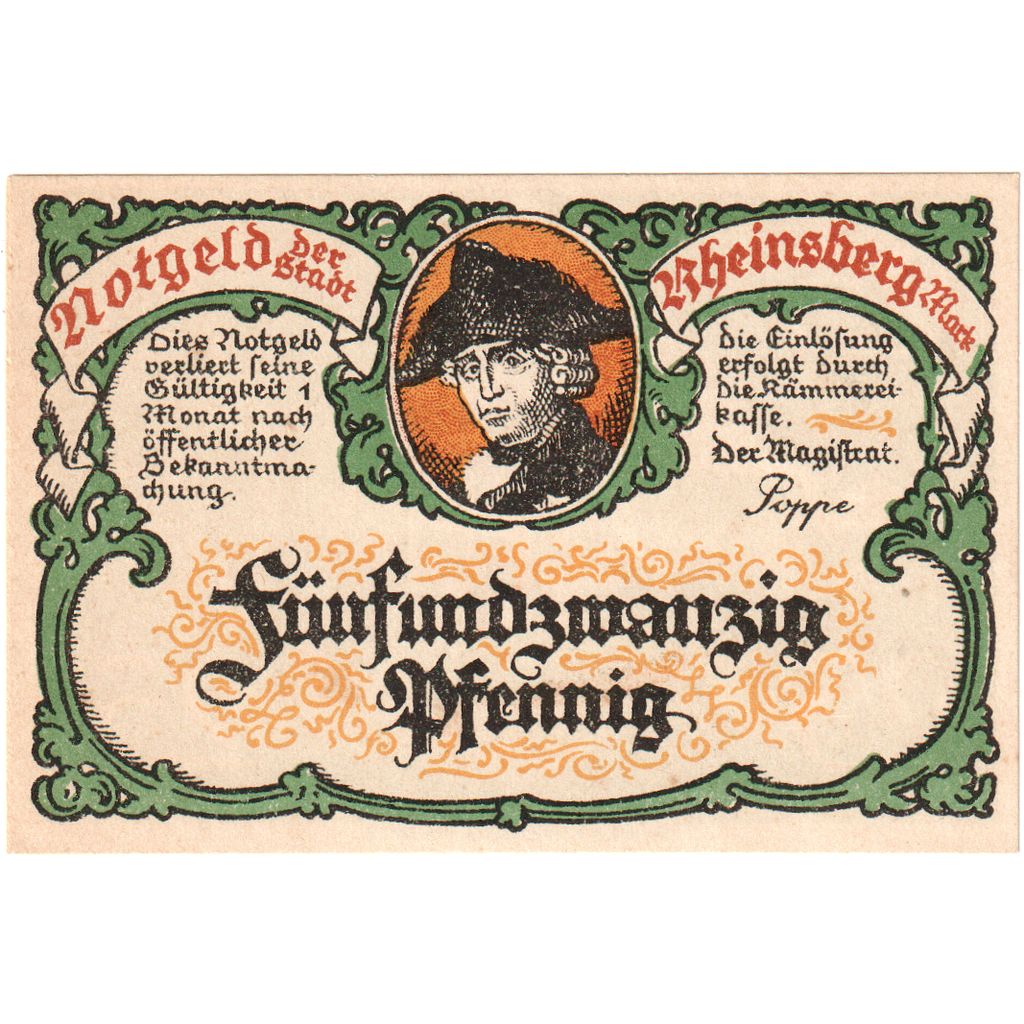 Germany, Rheinsberg, 25 Pfennig, UNC(63)