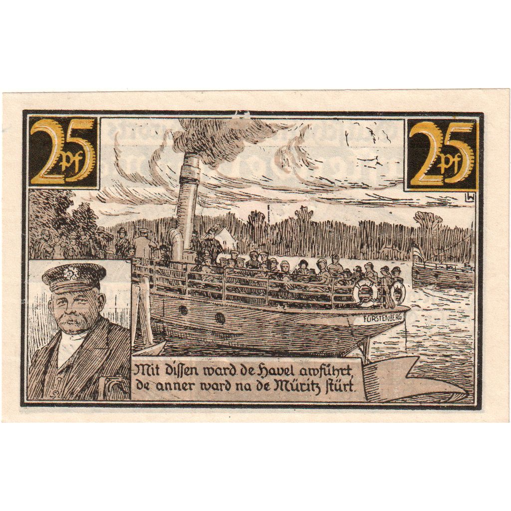 Germany, Furstenberg in Meckl, 25 Pfennig, 1921-08-01, UNC(63)