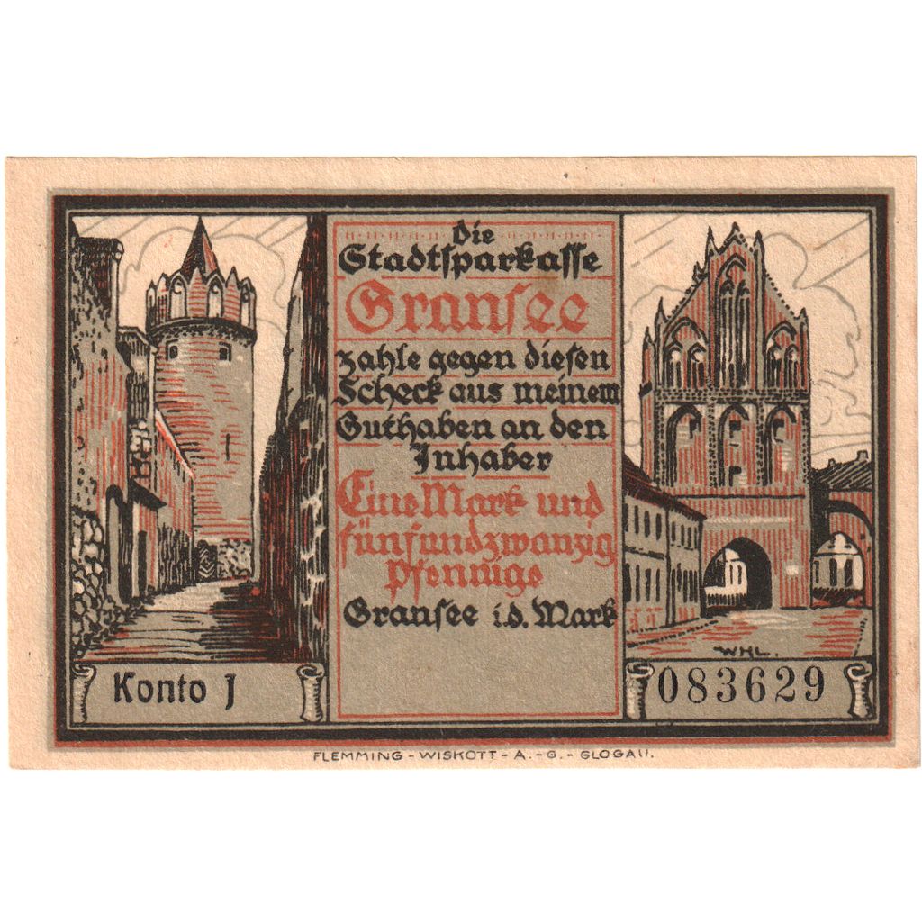 Germany, Gransee, 125 Pfennig, Undated (1921), UNC(63)