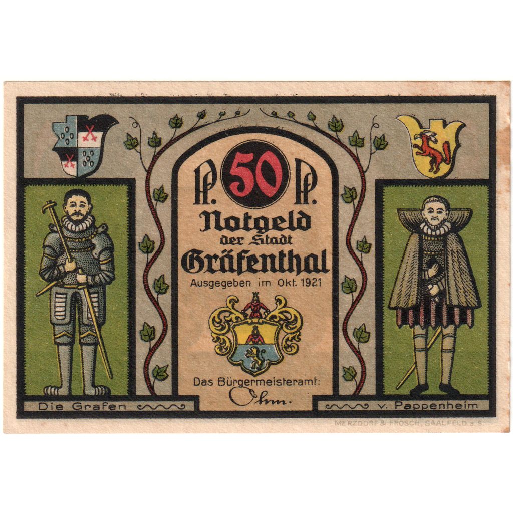 Germany, Grafenthal, 50 Pfennig, EF(40-45)