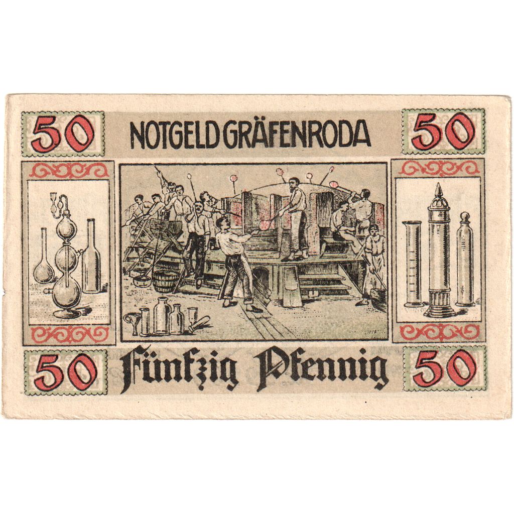 Germany, Grafenroda, 50 Pfennig, 1921-08-01, UNC(63)