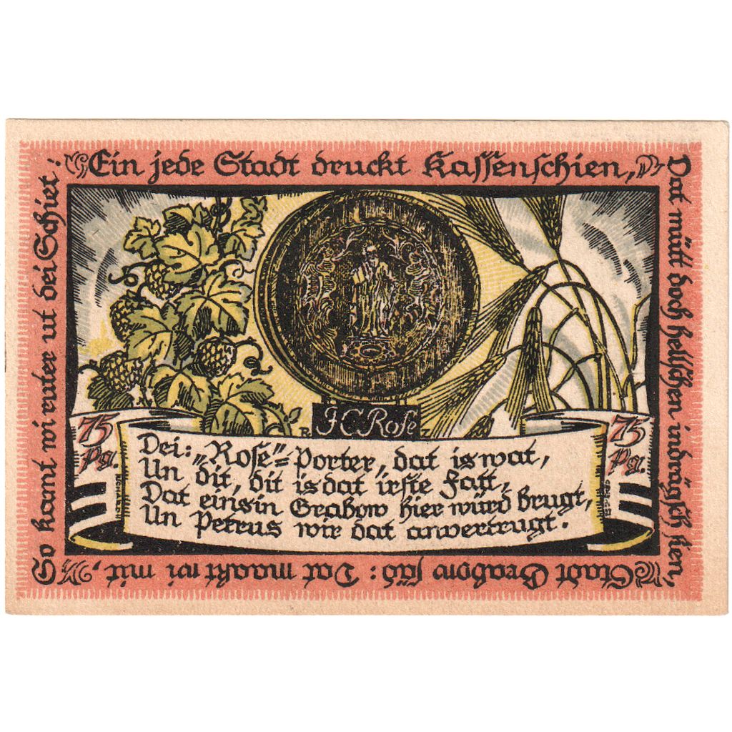 Germany, Grabow, 75 Pfennig, 1922-06-30, UNC(63)