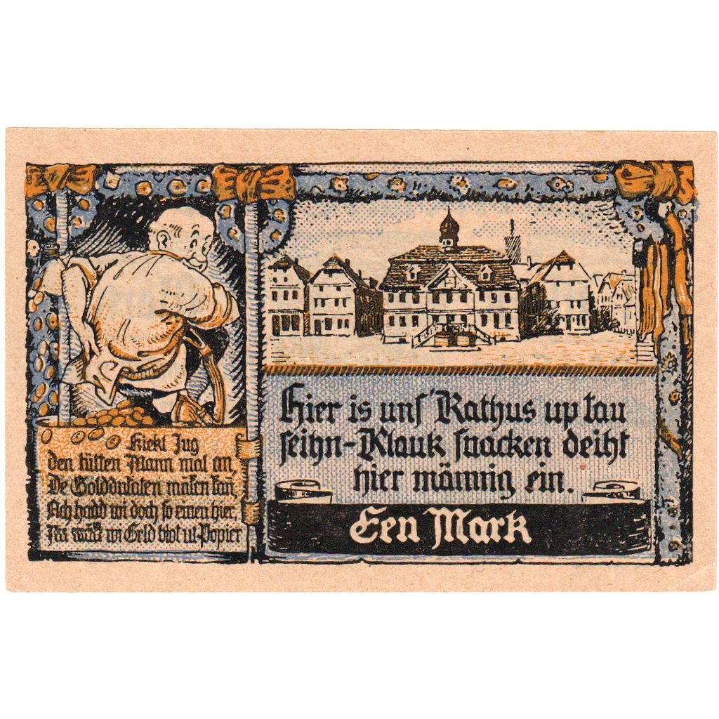 Germany, Grabow, 1 Mark, 1922-06-30, UNC(63)