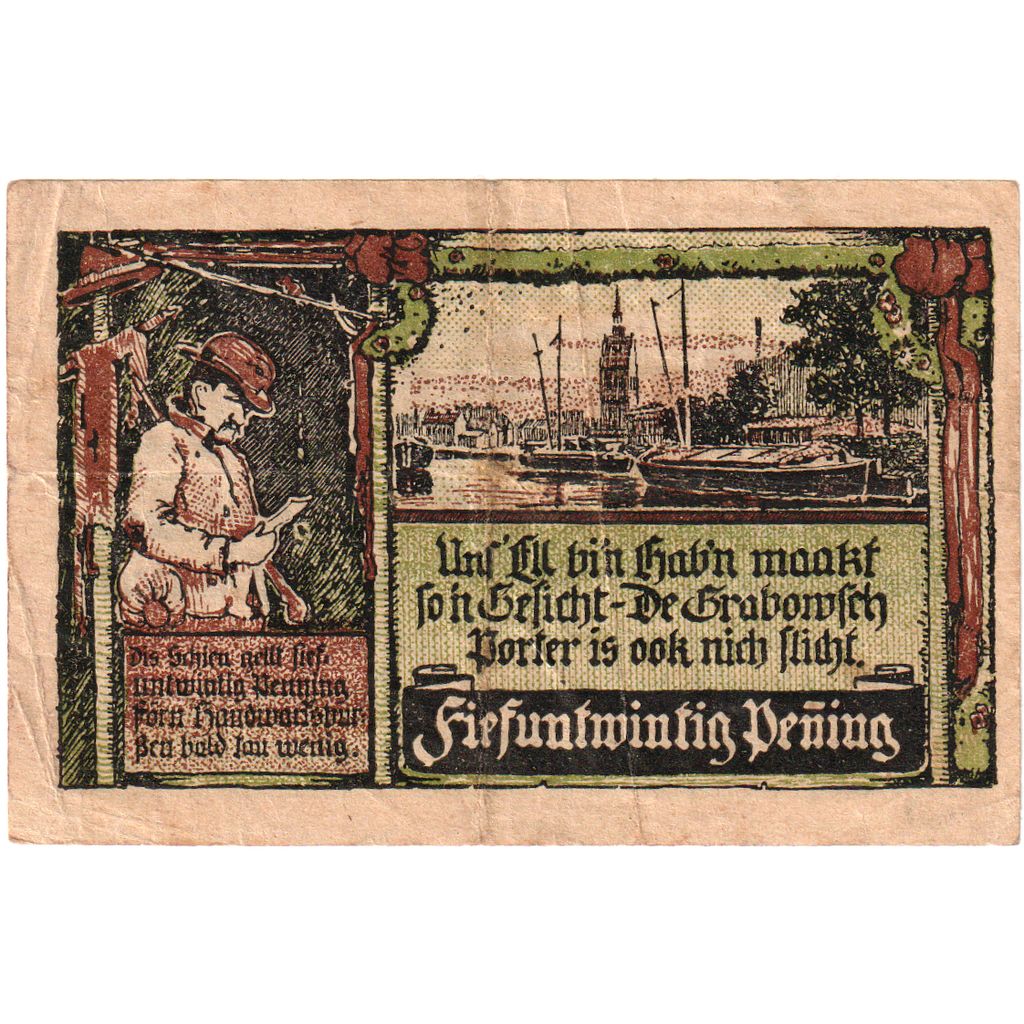 Germany, Grabow, 25 Pfennig, 1922-06-30, VF(20-25)