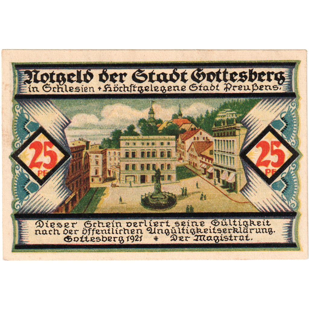 Germany, Gottesberg, 25 Pfennig, UNC(63)