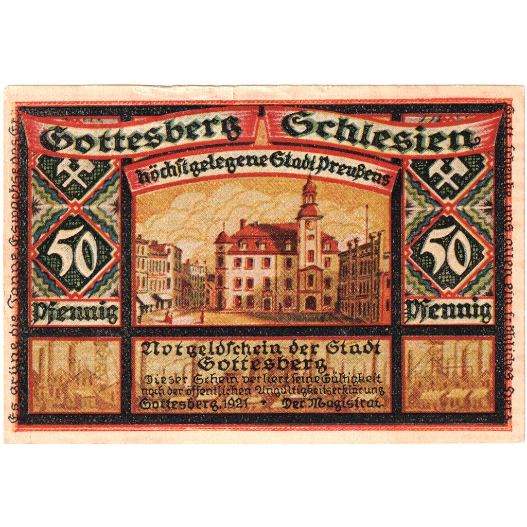 Germany, Gottesberg, 50 Pfennig, AU(55-58)