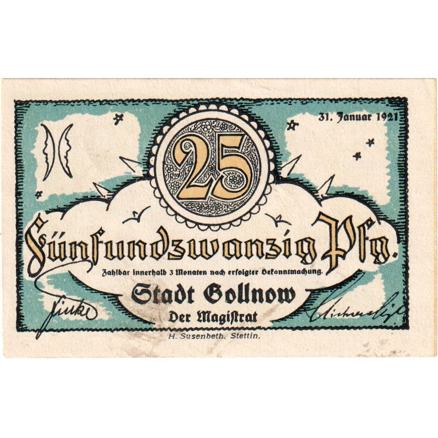 Germany, Gollnow, 25 Pfennig, AU(55-58)