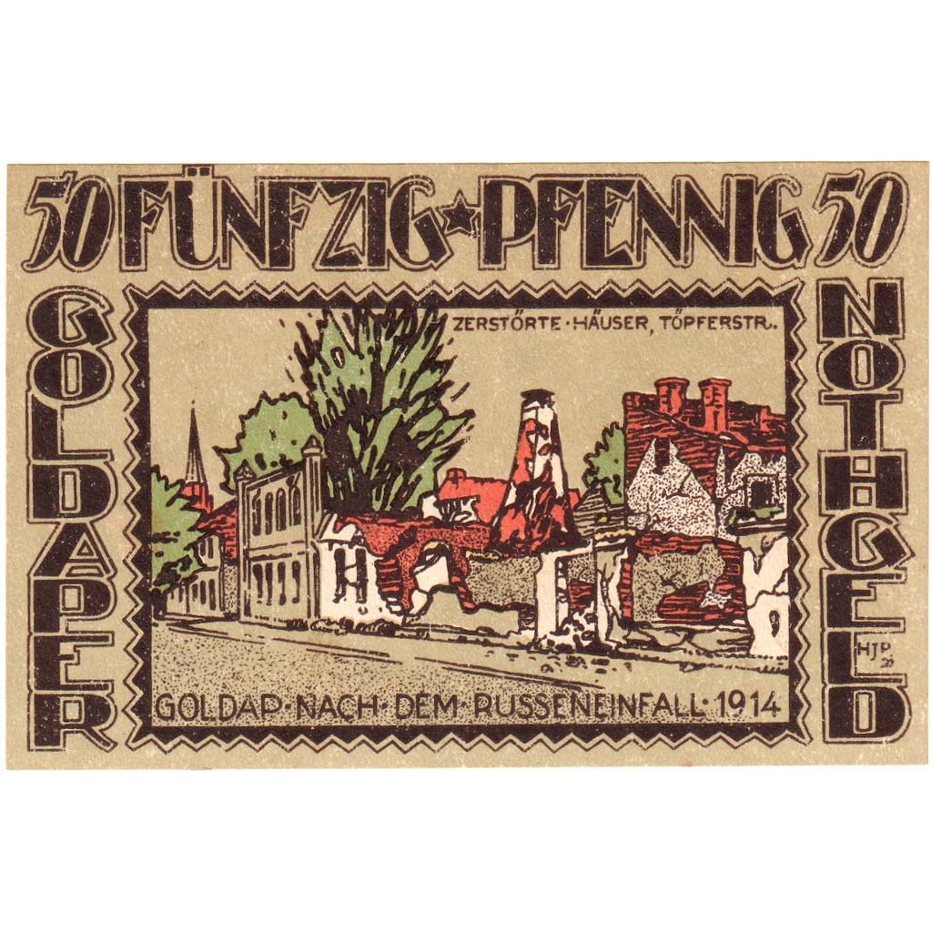 Germany, Goldap, 50 Pfennig, 1921-12-31, UNC(63)