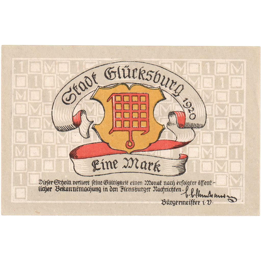 Deutschland, Glucksburg, 1 Mark, UNZ-