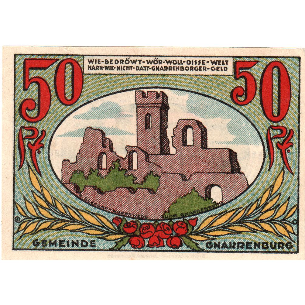 Deutschland, Gnarrenburg, 50 Pfennig, UNZ-