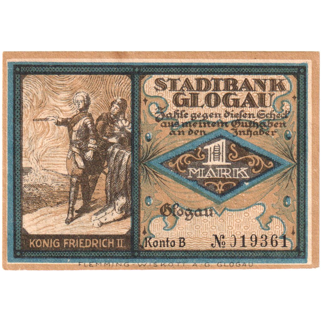 Deutschland, Glogau, 1 Mark, UNZ-