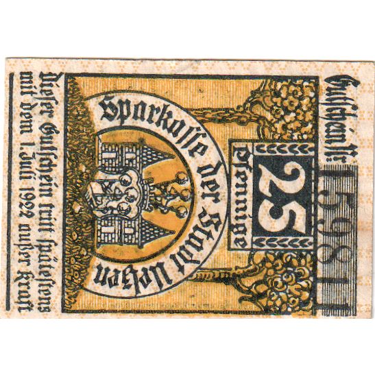 Germany, Uelzen, 25 Pfennig, 1922-07-01, UNC(63)
