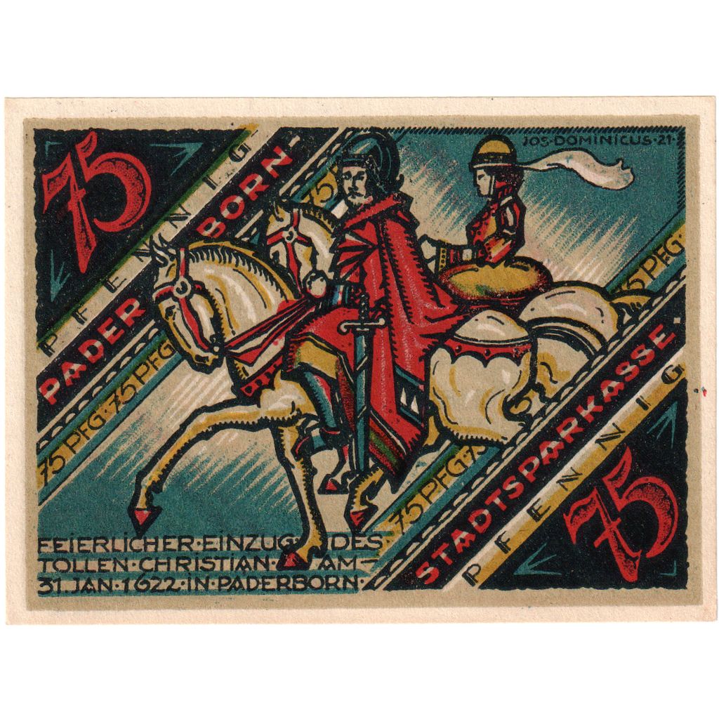 Deutschland, Paderborn, 75 Pfennig, 1921-11-10, UNZ-
