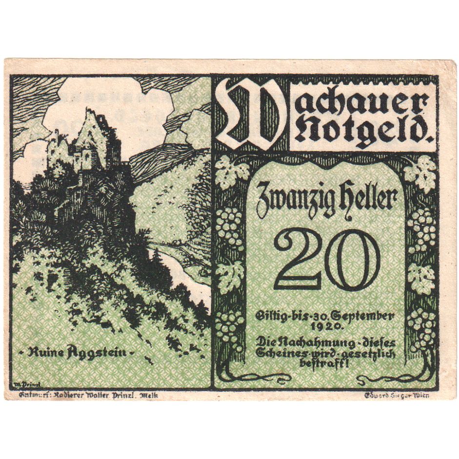 Austria, Spitz an der Donau, 20 Heller, 1921-09-30, EF(40-45)