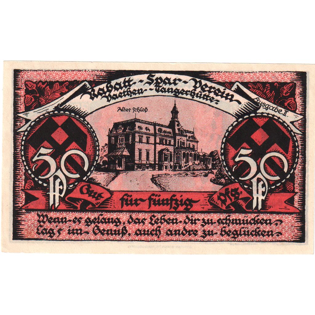 Deutschland, Vaethen-Tangerhütte, 50 Pfennig, 1921-08-01, UNZ-