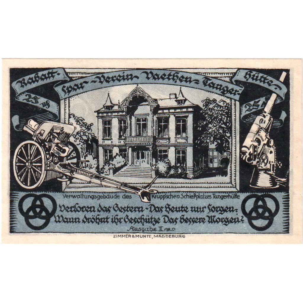 Deutschland, Vaethen-Tangerhütte, 25 Pfennig, 1921-08-01, UNZ-