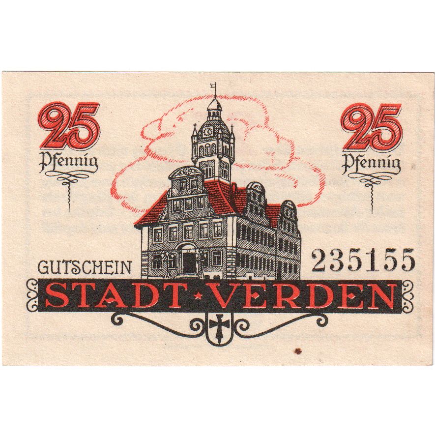 Germania, Verden, 25 Pfennig, 1920-06-01, SPL